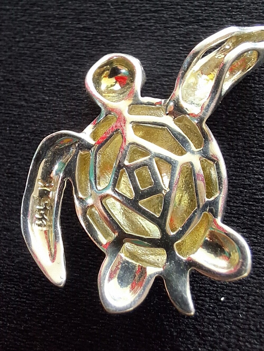 Sterling Silver Sea Turtle Pendant 925 Coastal Tourist Shop Ocean Jewelry - Picture 6 of 8